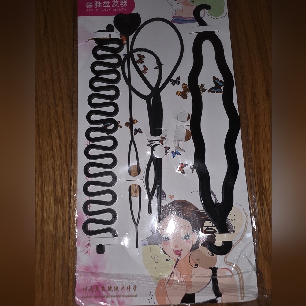 Black Hair Styling Tool Set